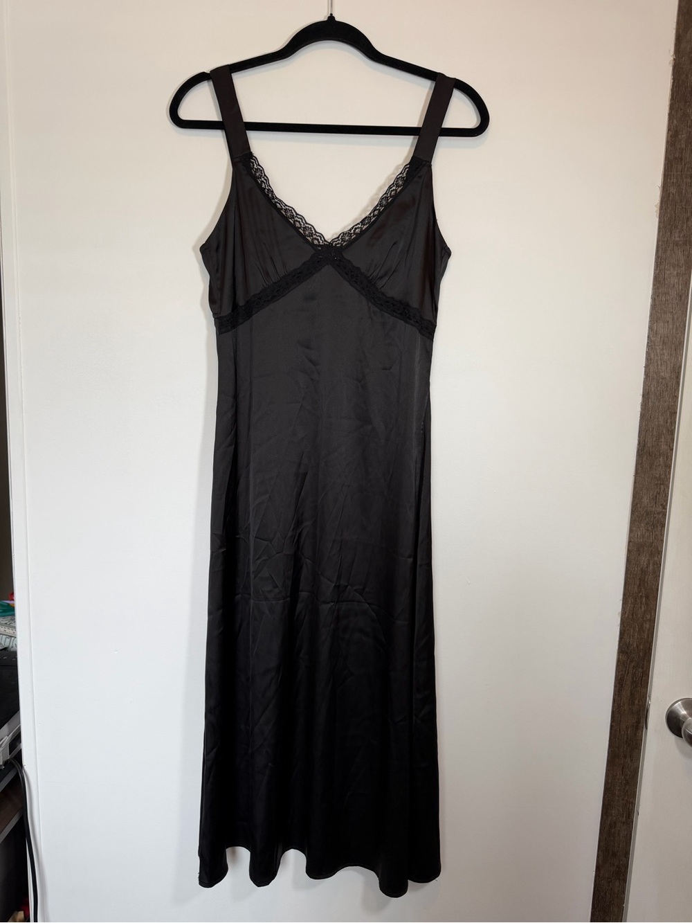Altar'd State Black Lace-Trim Slip